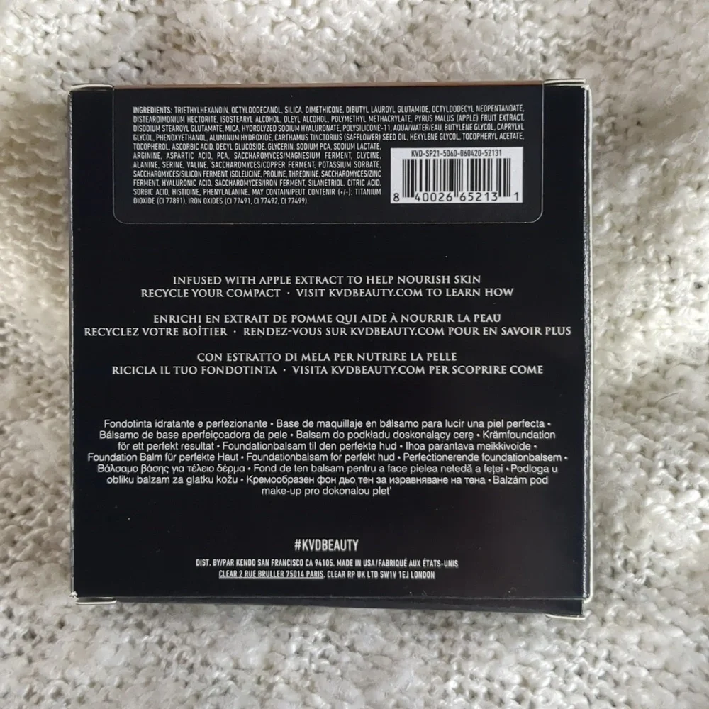 KVD Beauty Good Apple Skin-perfecting Foundation Balm in Tan(074), 10g/0…